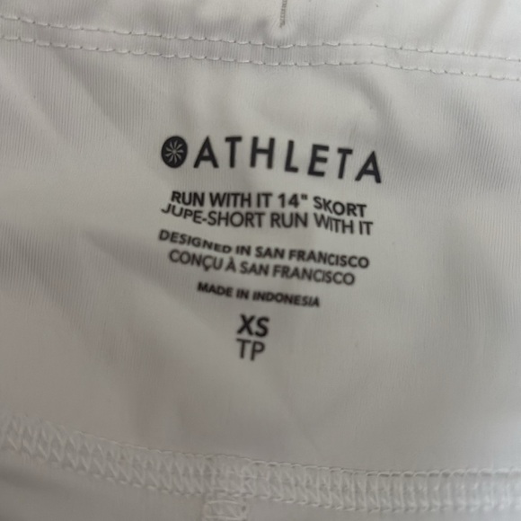 Athleta Run With It 14” Skort Active Bright White Size XS - Picture 10 of 15